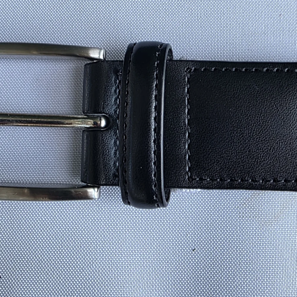 Stylish Black and Gray Woven Belt With 100% Leather Details Unisex 42" X 1.5" - Picture 11 of 11